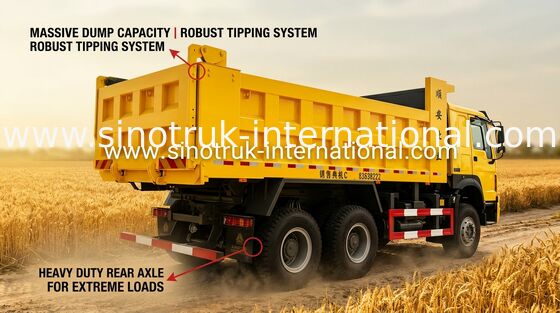 La décharge sino Howo de verseur troque 6X4 10-25 CBM pour le transport de matériau de construction