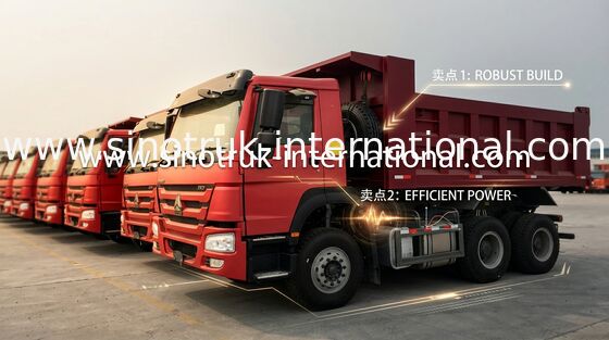 Tonne 10-25CBM ZZ3257N3847A du camion à benne basculante de Sinotruk Howo 6X4 LHD 371HP 25