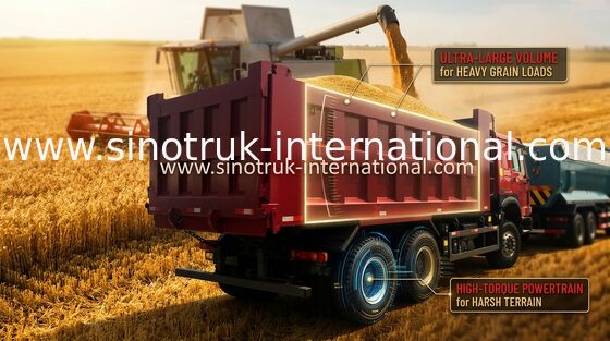 Tonne 10-25CBM ZZ3257N3647A du camion à benne basculante de verseur de Sinotruk Howo 6X4 LHD 371HP 25