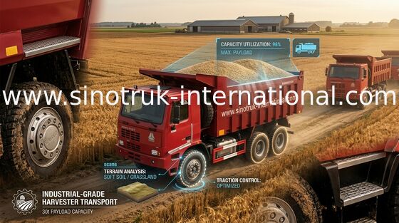 Camion à benne basculante professionnel de verseur du moteur 371HP, camion à benne basculante de roue de la sécurité 10