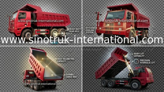 Camion à benne basculante de verseur SINOTRUK HOWO 70 LHD de extraction 6X4 371HP 70tons ZZ5707S3840AJ