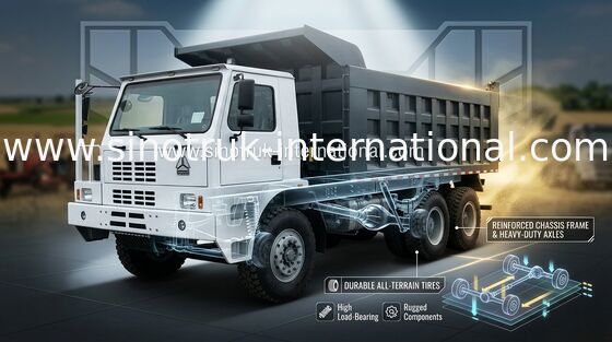 Camion à benne basculante de verseur d'exploitation de SINOTRUK HOWO70 RHD 6X4 371HP 70tons ZZ5707S3840AJ