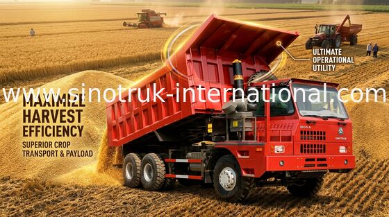 Haut camion à benne basculante de roue de la capacité de chargement Dix avec assez fort le moteur