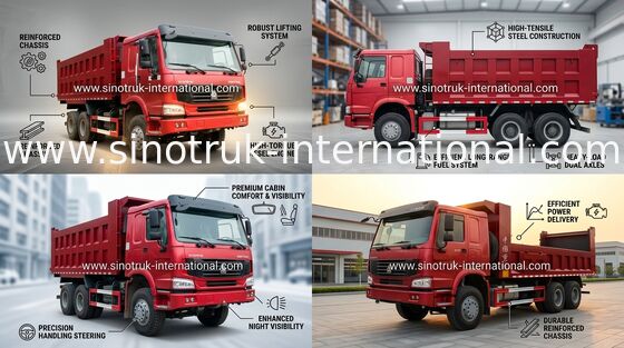 Marchandises ZZ3257N3647A de la charge 30tons du camion à benne basculante de verseur de SINOTRUK HOWO 6X4 10-25cbm