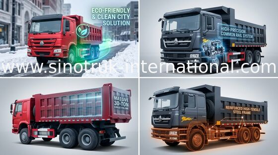 Le camion à benne basculante de verseur SINOTRUK HOWO 10 roule 371HP des marchandises de la charge 25-40tons 10-25CBM