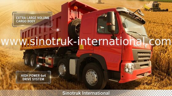 Camion à benne basculante de verseur de SINOTRUK HOWO A7 371HP pour la construction ZZ3317N3867N1
