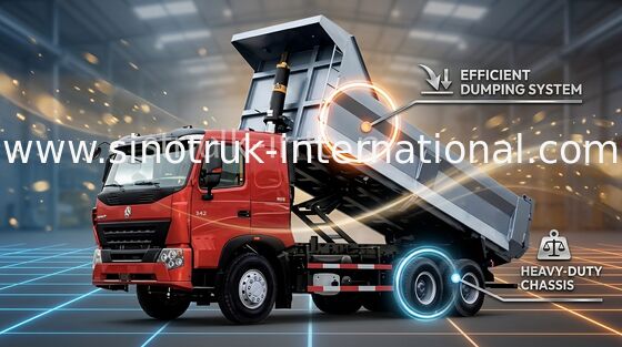 Camion à benne basculante de verseur SINOTRUK HOWO A7 371HP pour la construction ZZ3257N3847N1
