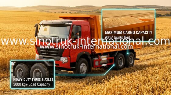 Camion à benne basculante de verseur SINOTRUK HOWO A7 336HP pour l'industrie minière ZZ3257N3847N1