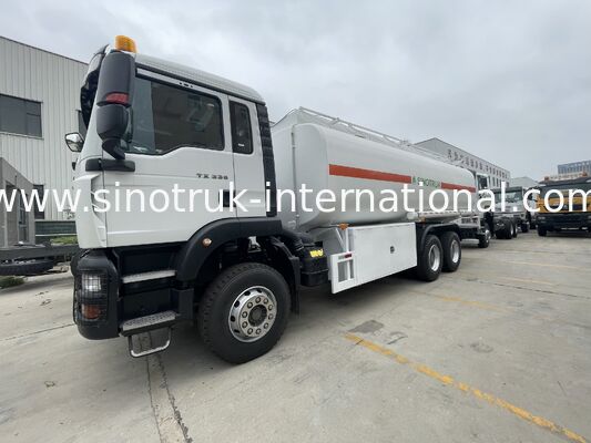 SINOTRUK TX Model 6X4 25CBM Oil Tank Truck 10Wheels 336Hp White Two Warning Lights