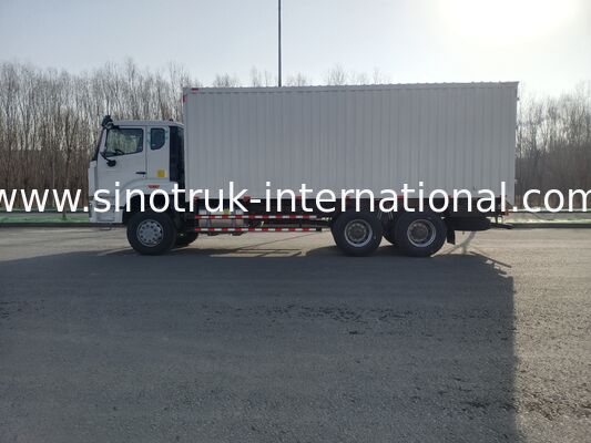 HOWO 6X4 Box Truck, 43CBM, Single Side Double Doors & Rear Double Doors, 371HP, 10-Speed Transmission