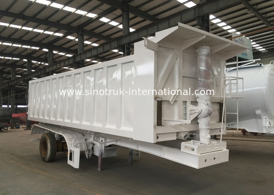 De couleur remorque blanche résistante de lit semi pour 60 tonnes de capacité de chargement