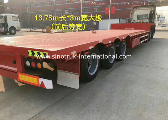 De couleur bleue de couche horizontale suspension hydraulique de normale des axes 80t du camion de remorque semi 3