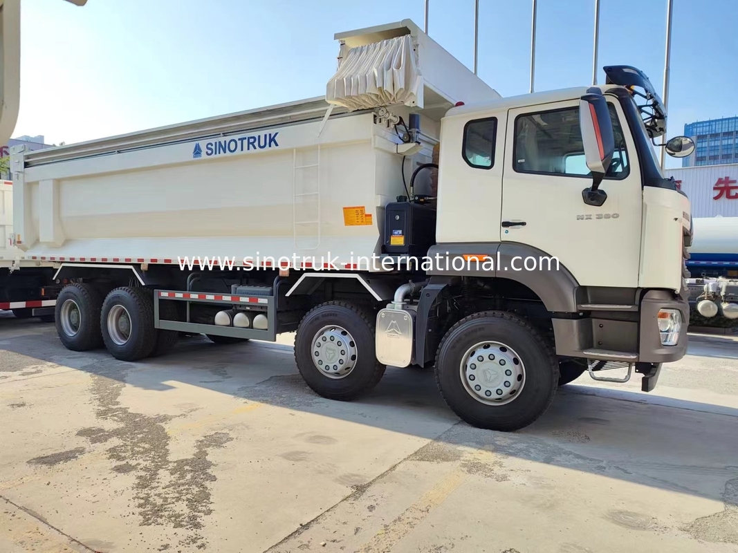 Sinotruk Hohan Nouveau camion de décharge à bascule HOWO N7 6 × 4 10 roues 380 chevaux RHD U Type Tarpaulin automatique