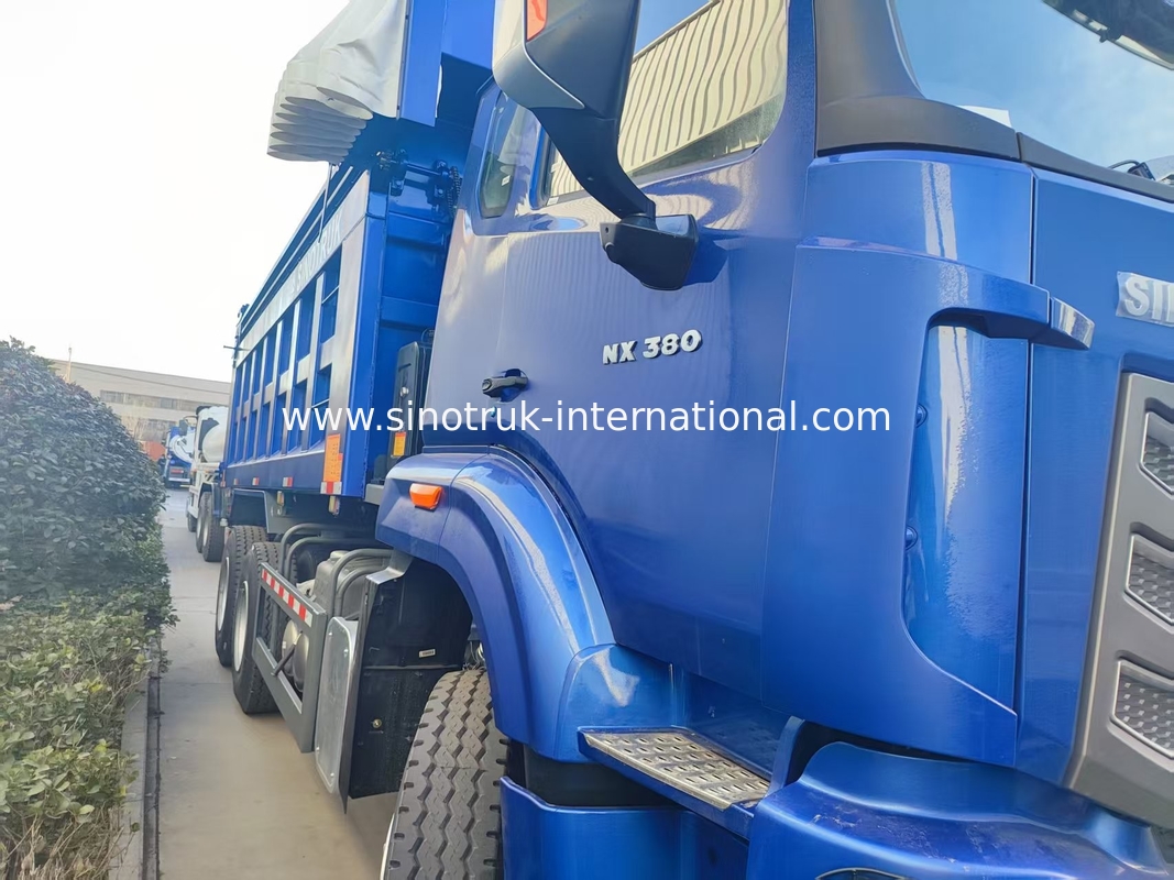 Puissant polyvalent HOWO 6x4 380HP camion bleu avec 20CBM boîte de chargement carré et étanche bâche Flip Cove