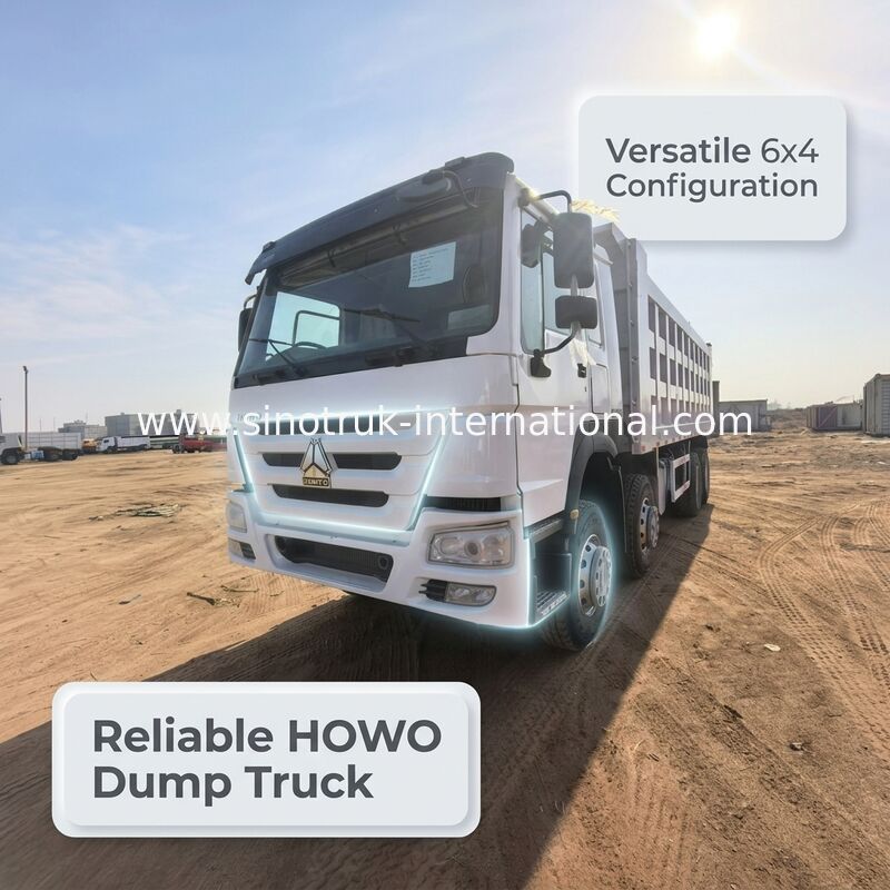 Camion à décharges à bascule Moteur de charge lourde de 40 à 50 tonnes de capacité de charge, moteur diesel de 375 chevaux et longueur de la boîte de chargement de 7300 mm