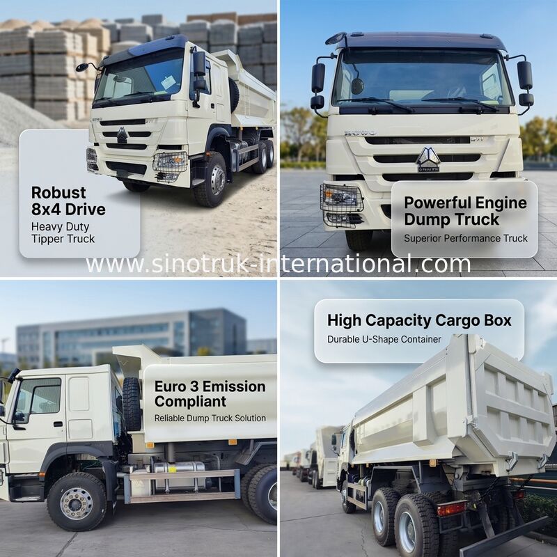 Camion benne basculante SITRAK 10 roues avec moteur Euro 3 et 430 ch