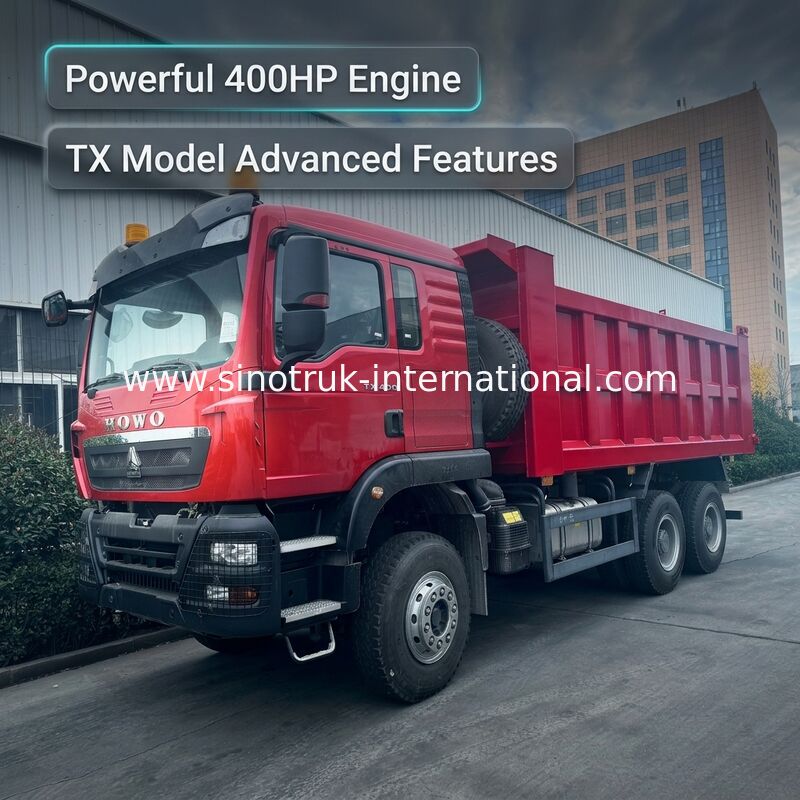 Camion à benne basculante 6X4 de verseur du modèle 400HP LHD de SINOTRUK HOWO TX avec des voyants d'avertissement