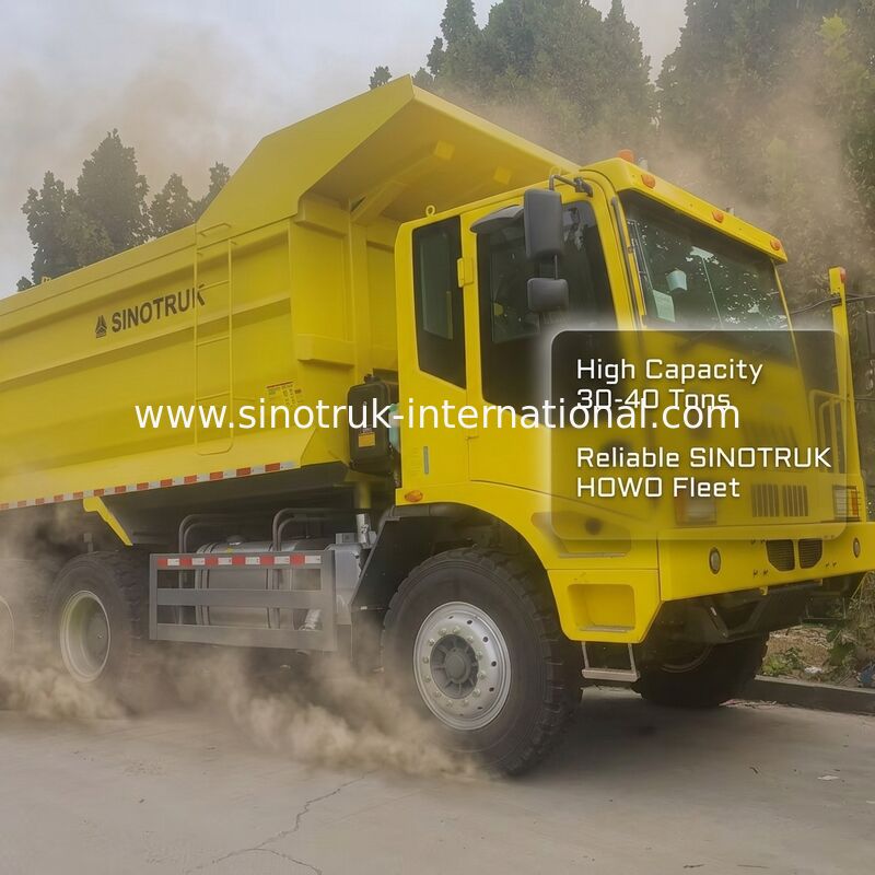 Camion-benne minier Sinotruk avec modèle d'entraînement 6x4 du moteur 430HP et caisse de chargement d'épaisseur inférieure de 16 mm