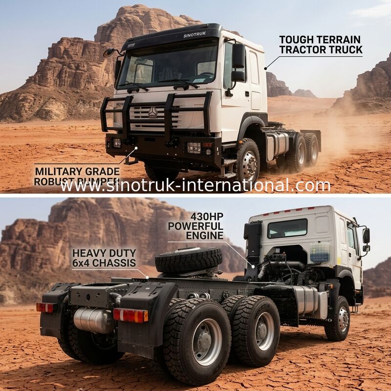 SINOTRUK 430 chevaux tracteur 6 × 4 avec pare-chocs militaire