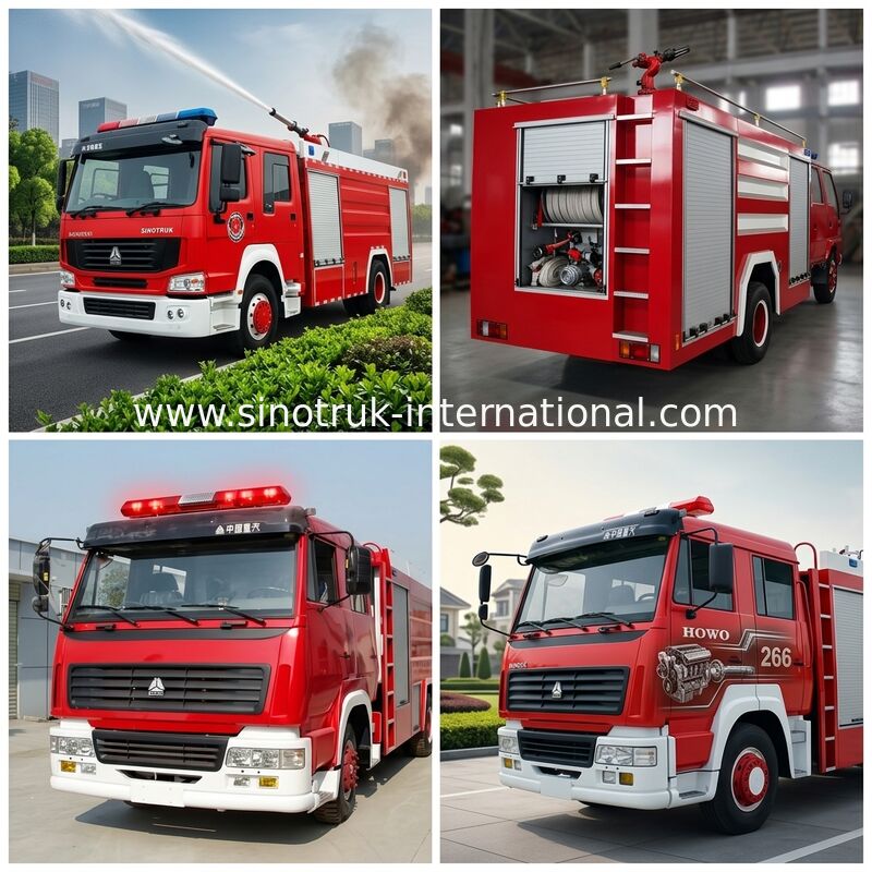 Camion SINOTRUK HOWO 8-12CBM 266HP de lutte contre l'incendie pour la lutte contre le feu ou l'arrosage