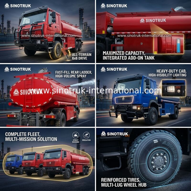 Camion-citerne à huile SINOTRUK HOWO 290 HP avec capacité de 10 CBM et châssis robuste
