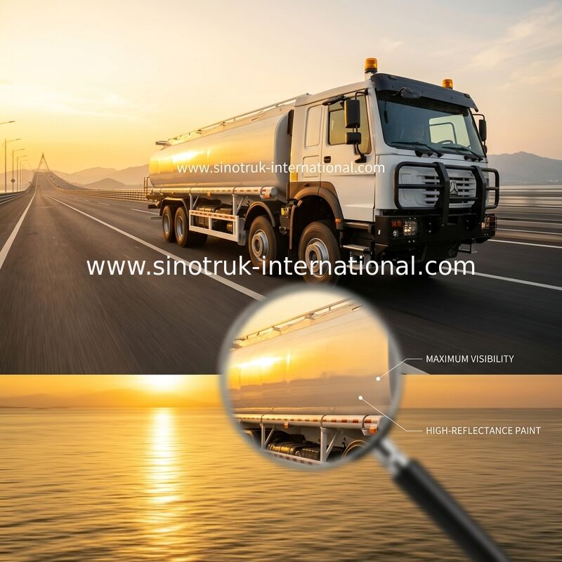 SINOTRUK HOWO Rouge 371HP 8×4 12 roues camion-citerne à pétrole de grande capacité 30CBM