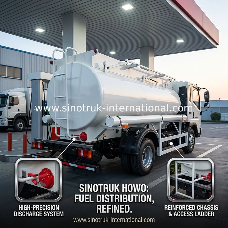 SINOTRUK HOWO 4X2 6 roues Cisterne pétrolière 5-6CBM