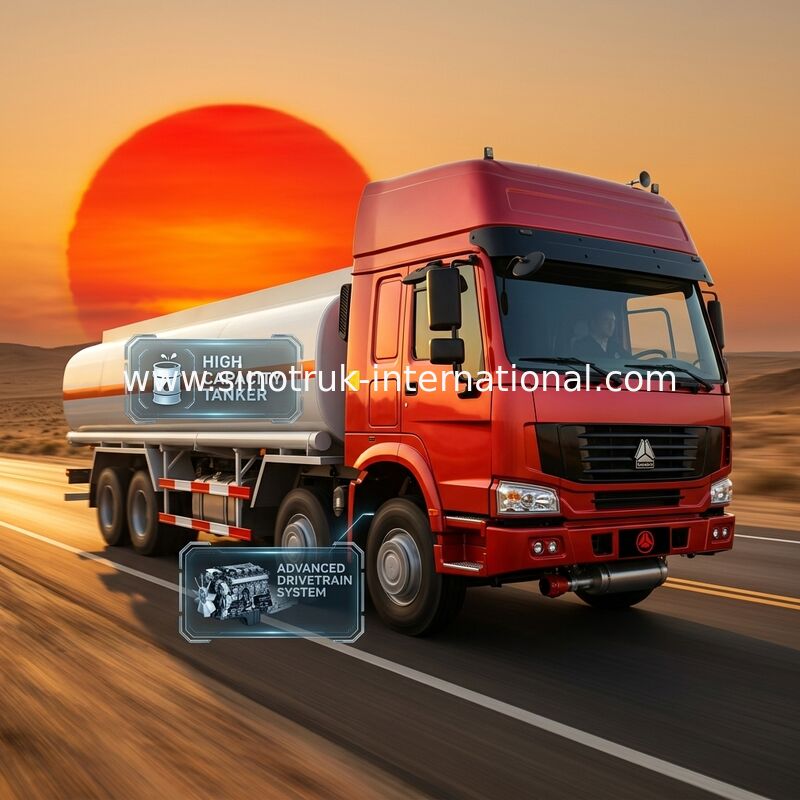 Camion 30CBM de réservoir de stockage de pétrole de SINOTRUK HOWO pour le transport 8X4 RHD Euro2 336HP d'huile