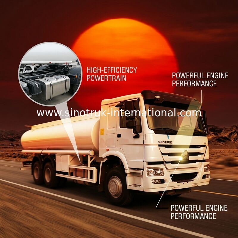Camion de réservoir de carburant de SINOTRUK HOWO 20 tonnes, camions-citernes mobiles de 6X4 LHD Euro2 290HP