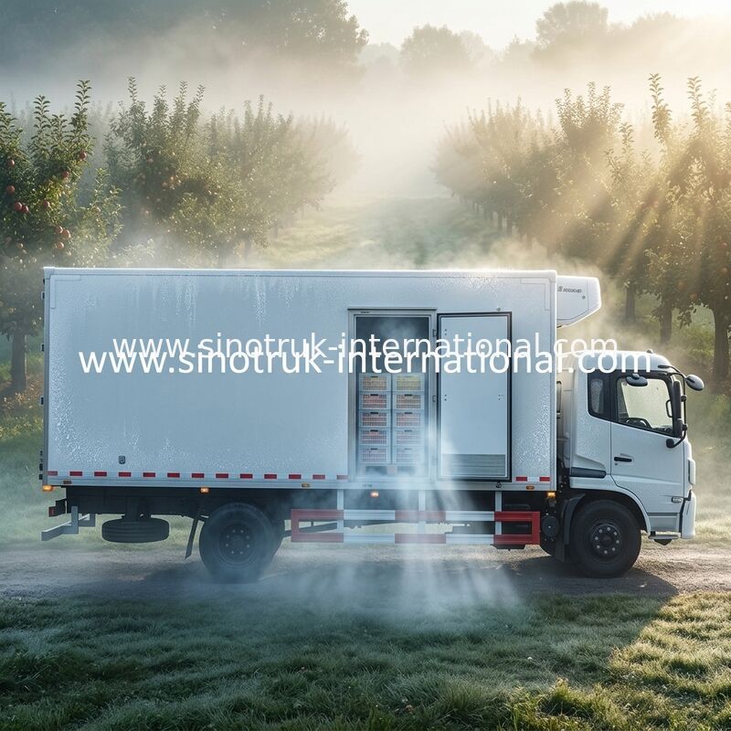 7 T ont frigorifié la boîte congelée With de Closed Van Truck de l'euro 2 de camions et de fourgons LHD 4X2
