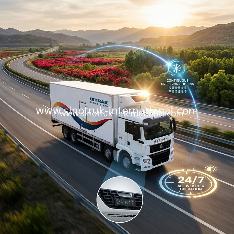Les aliments surgelés de haute résistance 8×4 ont frigorifié des camions et des fourgons 40 tonnes d'à faible bruit