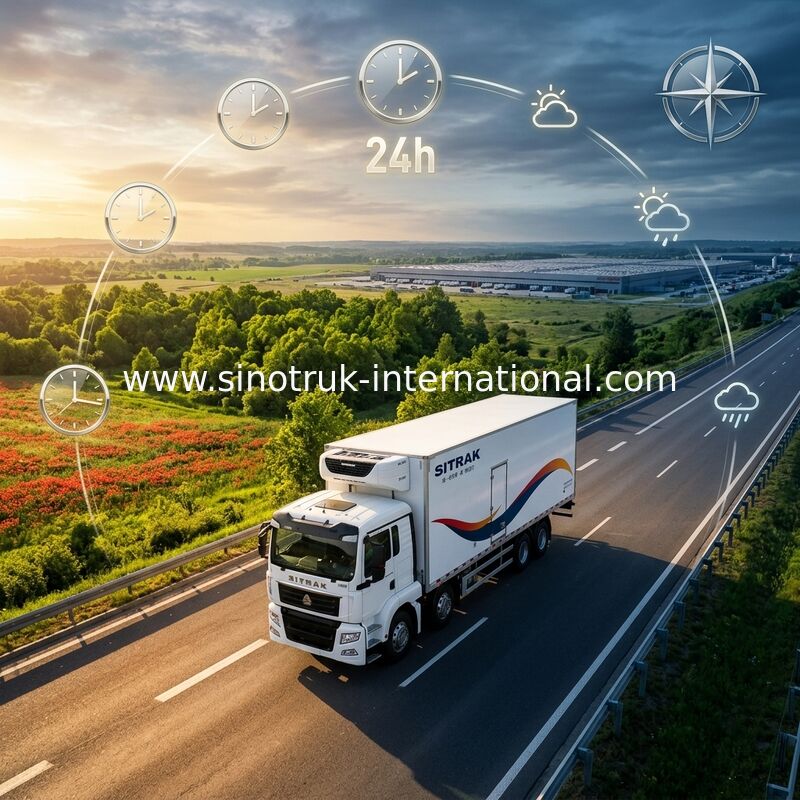 type d'entraînement 8×4 35 camion de livraison réfrigéré de tonnes pour garder les marchandises fraîches