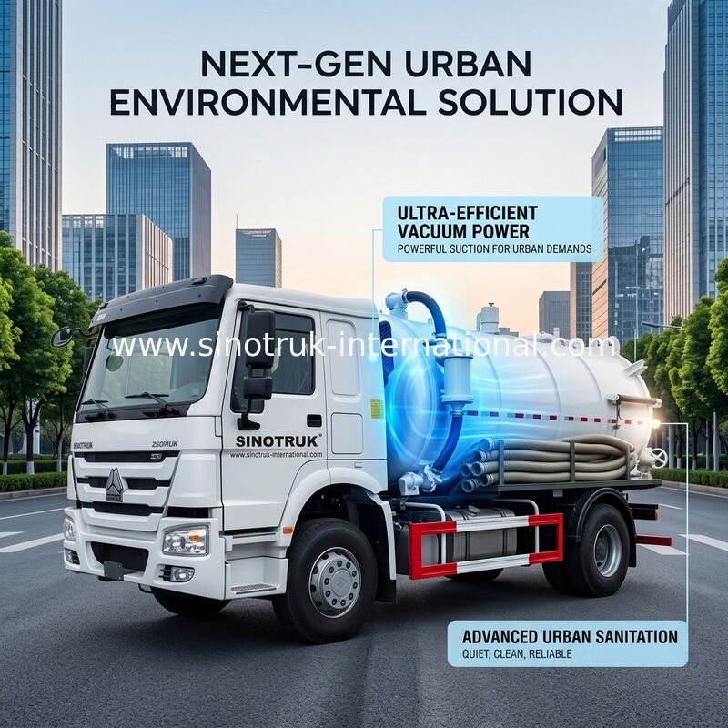 Camion 8-12CBM RHD 4X2, camions d'aspiration d'eaux d'égout d'entreprise d'hygiène d'eaux usées