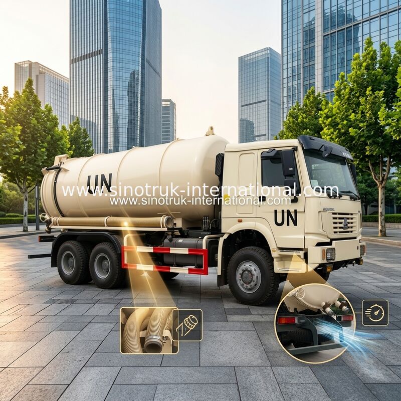 Type d'entraînement 6×4 camion d'aspiration d'eaux d'égout avec la pompe avec le système de contrôle hydraulique