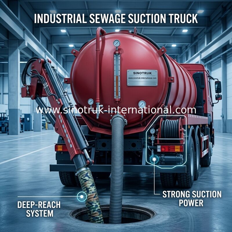 En transportant le nettoyage de fosse septique d'eaux d'égout troquez/camion de pompage septique 17CBM LHD 336HP
