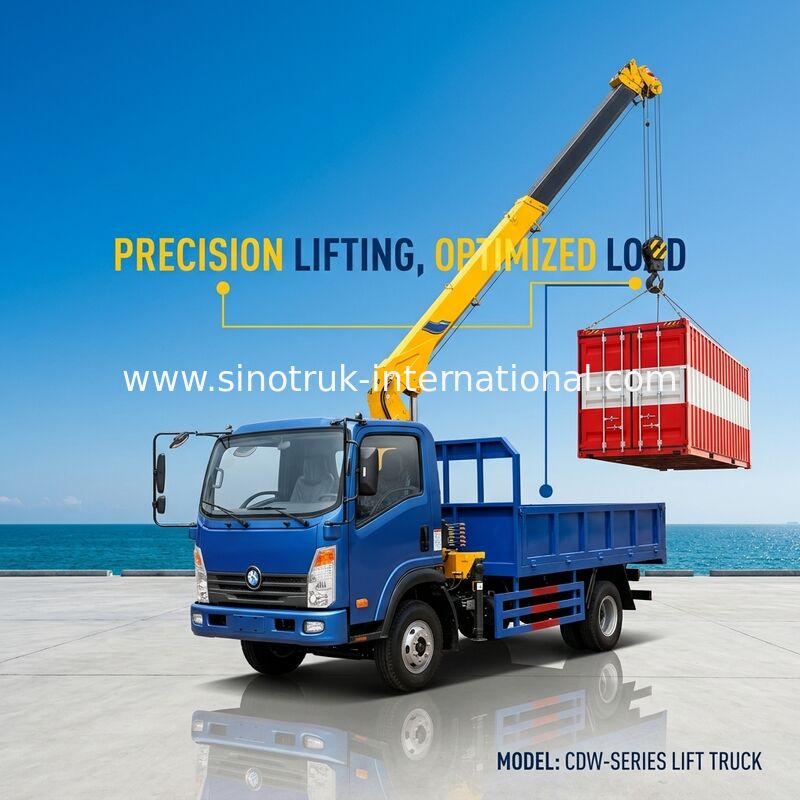 Le camion professionnel de transport de canalisation a monté le type d'entraînement de la grue 4×2