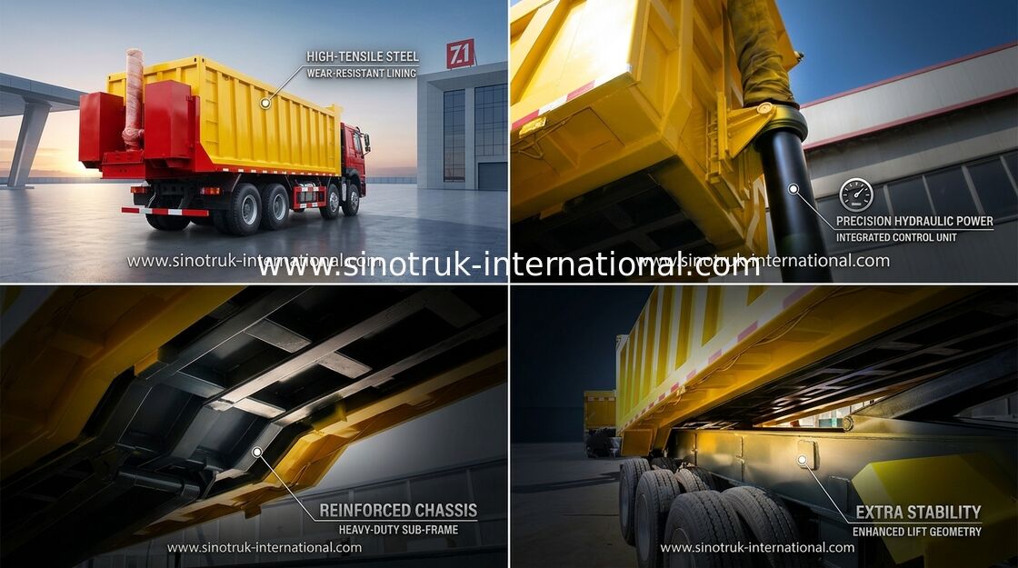 De SINOTRUCK HOWO de déchargeur de verseur camion de remorque semi 25-45CBM avec la certification de la BV