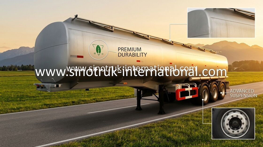 Acier de manganèse de SINOTRUK 60 remorques semi à plat de réservoir de stockage de pétrole de Cfm pour le transport de mazout
