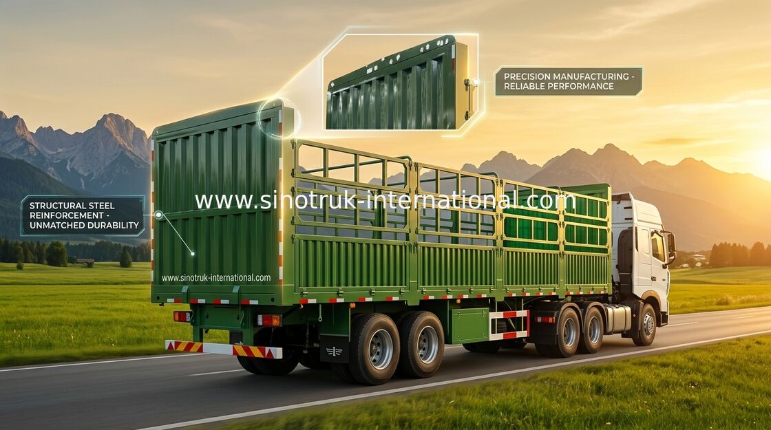 De lit plat axes du camion de remorque semi 3 30-60Tons 13m pour le récipient de chargement