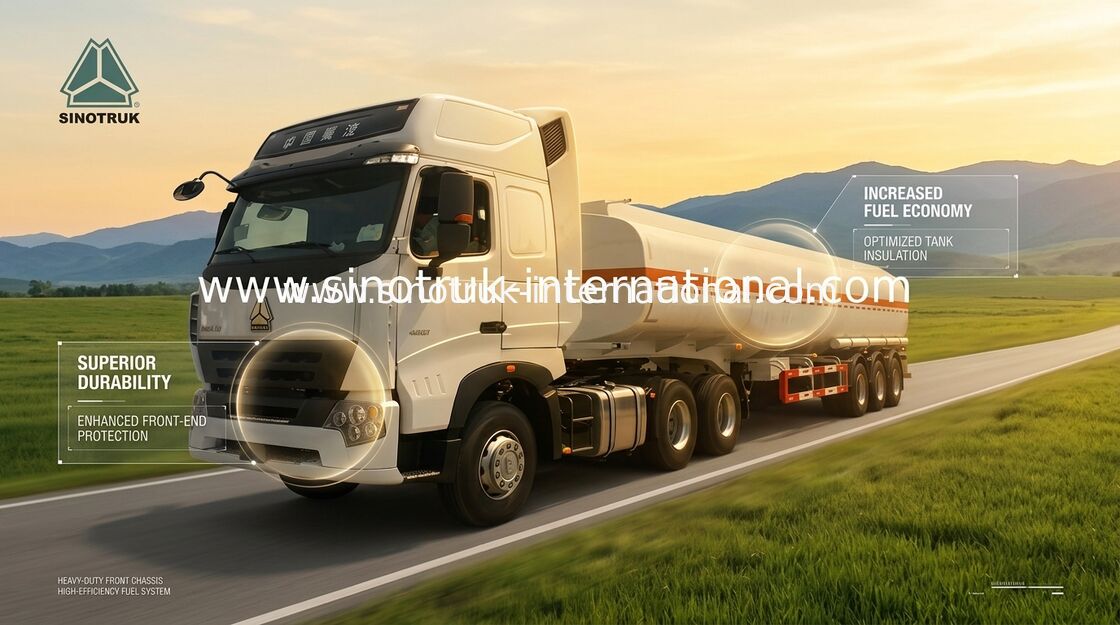 Du lit plat #50/#90 axes du camion de remorque semi 3 45 - 60 CBM avec le tracteur de HOWO A7