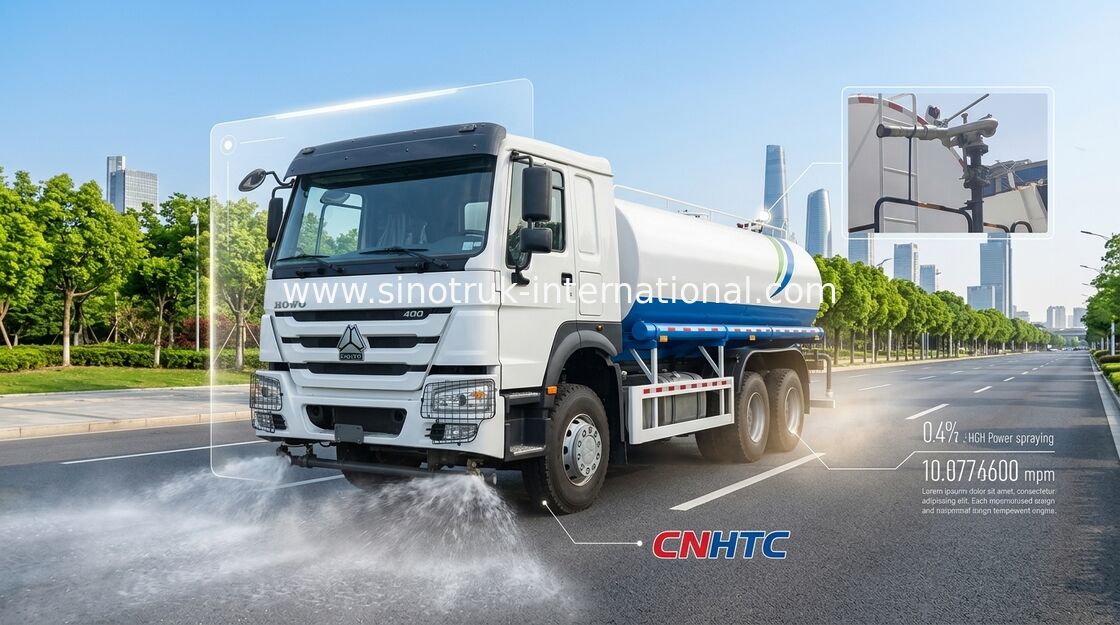 HOWO 6*4 Entraînement 400CV 18m³ Camion Arroseur d'Eau d'Ingénierie à Grande Échelle (Camion-Citerne/Pulvérisateur d'Eau, Adapté à la Suppression de la Poussière Routière et à l'Irrigation)