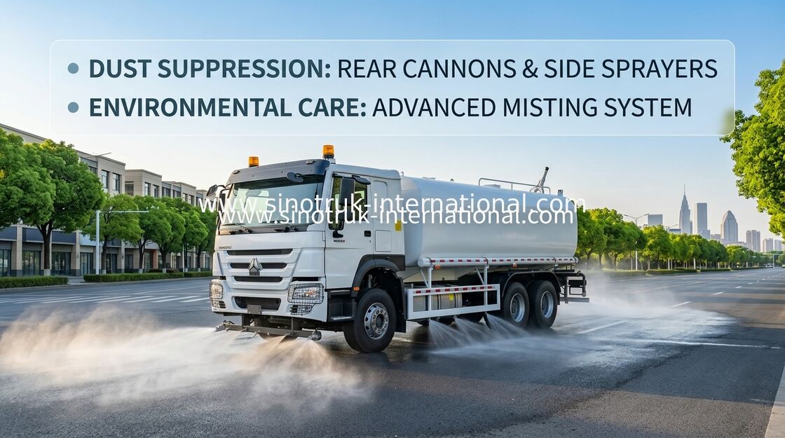 Sinotruk HOWO Blanc RHD 6x4 Camion réservoir d'eau ZZ1257V4347B1 Avec fonction de rinçage haute pression