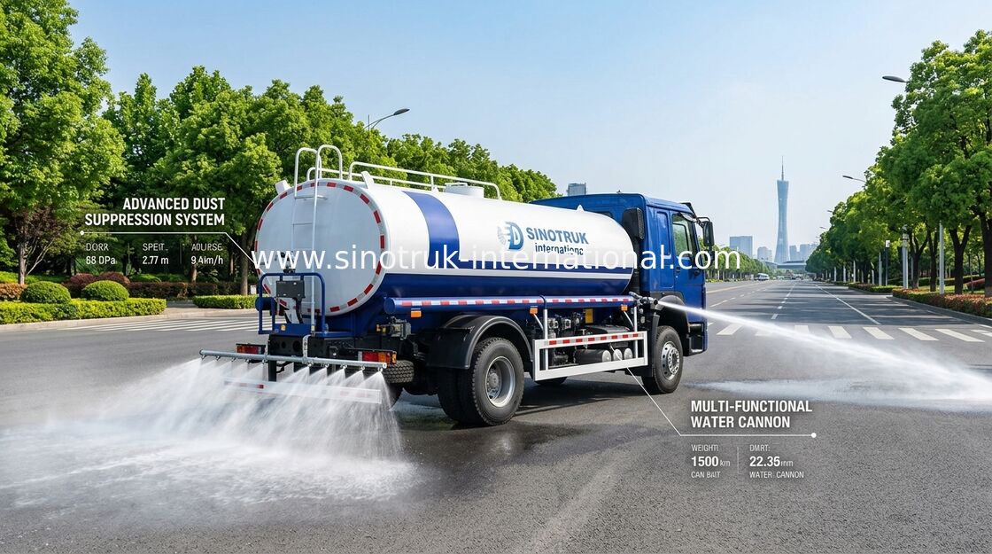 SINOTRUK HOWO Camion réservoir d'eau 4x2 RHD 300HP 10CBM pour le transport durable de l'eau