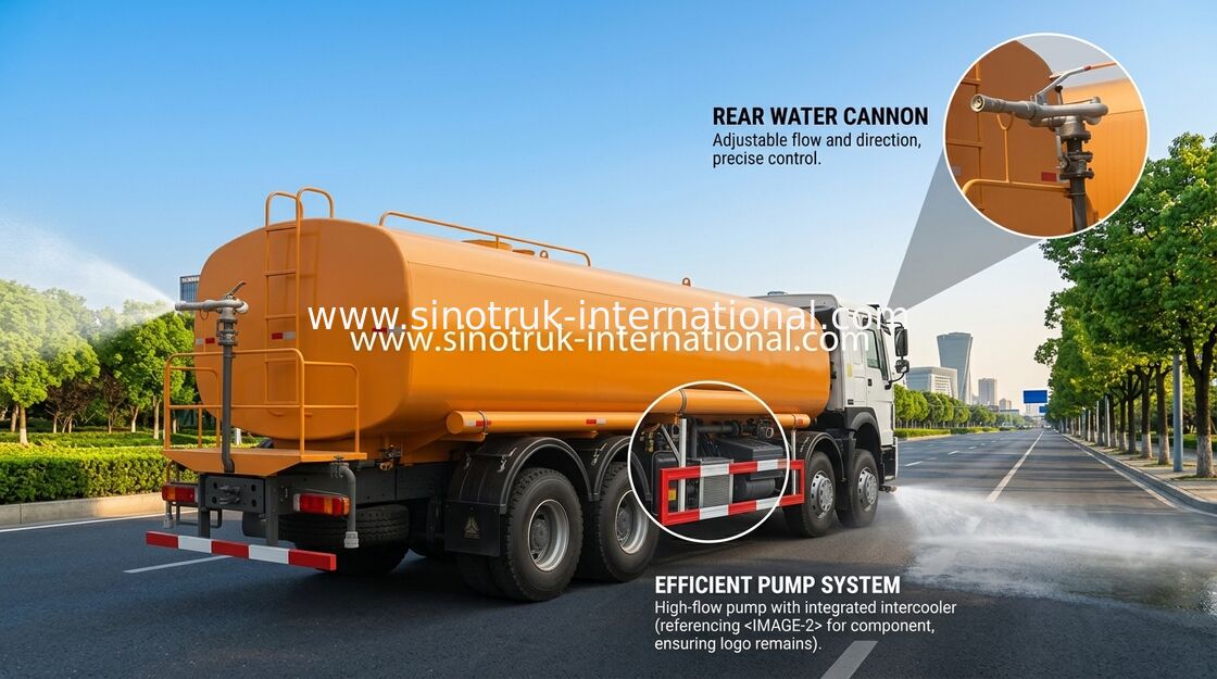Camion de réservoir d'eau d'arroseuse de Sinotruk Howo 30CBM 8 x 4 euro 2