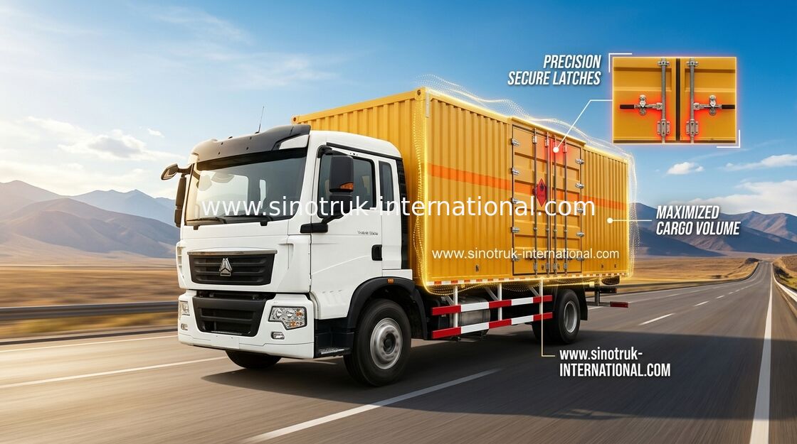 Véhicule de camion de l'euro 2 de Van Cargo Truck SINOTRUK HOWO 4X2 LHD de haute sécurité