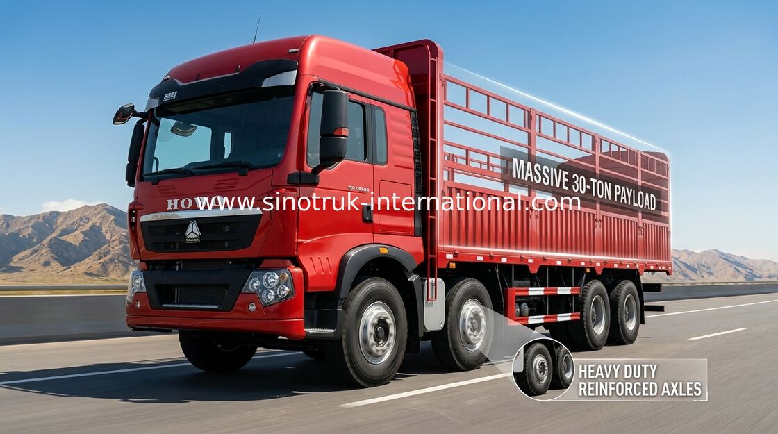 Type camion SINOTRUK HOWO 8X4 LHD Euro2 336HP d'entrepôt d'enjeu de cargaison