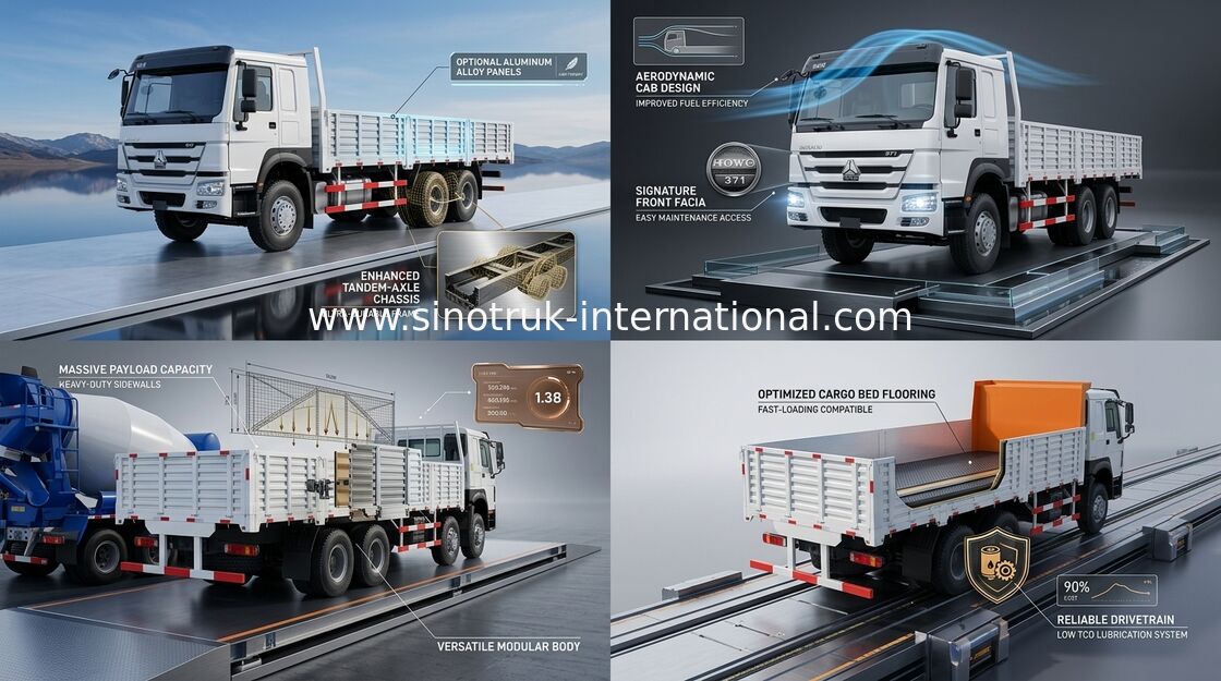 camion de cargaison de 8X4 RHD de haute sécurité 336HP de 30 - 60 tonnes euros 2 pour l'industrie logistique