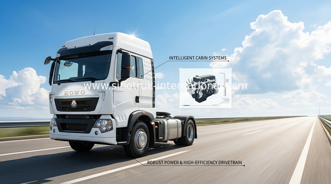 Euro du camion LHD 6X4 de tracteur de moteur d'HOMME de SINOTRUK HOWO T5G 4 336 HP ZZ4257N324GD1
