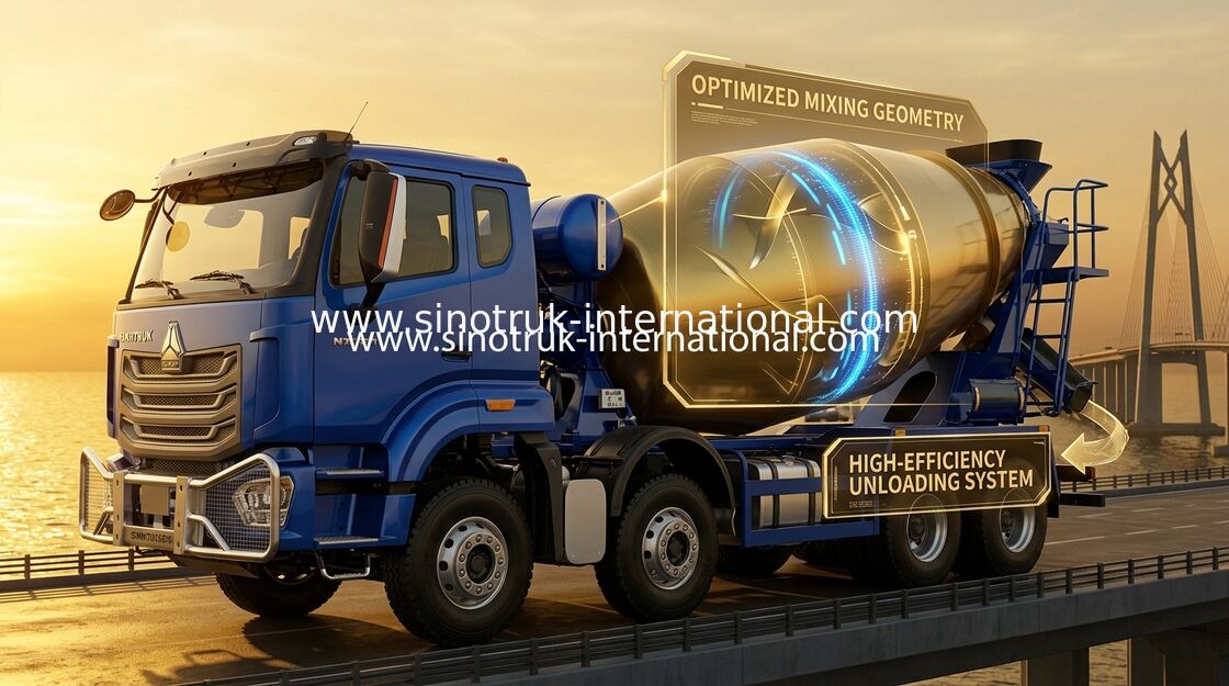SINOTRUK HOWO NX 371HP 8*4 12 roues Camion à béton, Camion à ciment