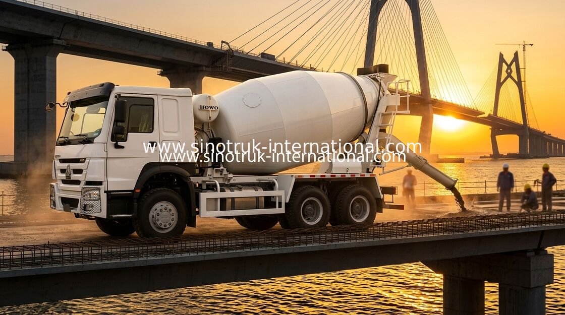 Haut bas camion LHD 6×4 10wheels de mélangeur de la consommation de carburant des puissances en chevaux 400HP HOWO